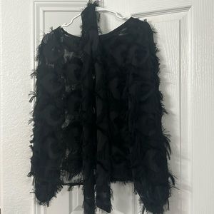 Black sheer blouse